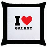 I love galaxy  Throw Pillow Case (Black) Front