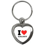 I love galaxy  Key Chain (Heart) Front