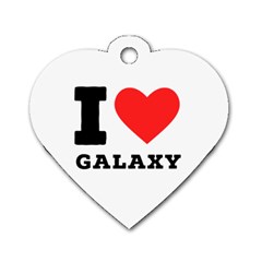 I Love Galaxy  Dog Tag Heart (one Side) by ilovewhateva