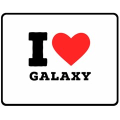 I Love Galaxy  Two Sides Fleece Blanket (medium) by ilovewhateva