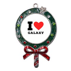 I Love Galaxy  Metal X mas Lollipop With Crystal Ornament by ilovewhateva