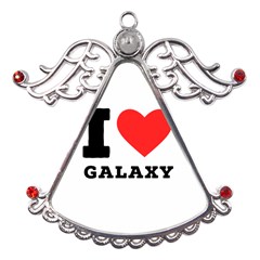 I Love Galaxy  Metal Angel With Crystal Ornament by ilovewhateva