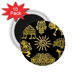 Maya-style-gold-linear-totem-icons 2.25  Magnets (10 pack)  Front