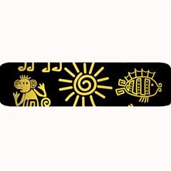 Maya-style-gold-linear-totem-icons Large Bar Mat by Salman4z