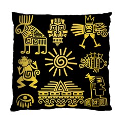 Maya-style-gold-linear-totem-icons Standard Cushion Case (one Side) by Salman4z