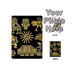 Maya-style-gold-linear-totem-icons Playing Cards 54 Designs (mini) by Salman4z