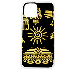 Maya-style-gold-linear-totem-icons Iphone 12 Pro Max Tpu Uv Print Case by Salman4z