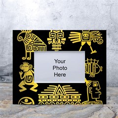 Maya-style-gold-linear-totem-icons White Tabletop Photo Frame 4 x6  by Salman4z