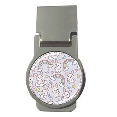 Seamless-pattern-with-cute-rabbit-character Money Clips (round)  by Salman4z