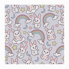 Seamless-pattern-with-cute-rabbit-character Medium Glasses Cloth (2 Sides) by Salman4z