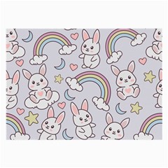 Seamless-pattern-with-cute-rabbit-character Large Glasses Cloth by Salman4z