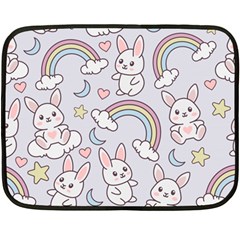 Seamless-pattern-with-cute-rabbit-character Two Sides Fleece Blanket (mini) by Salman4z