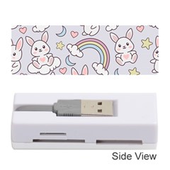 Seamless-pattern-with-cute-rabbit-character Memory Card Reader (stick) by Salman4z