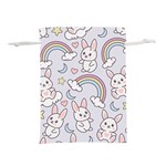 Seamless-pattern-with-cute-rabbit-character Lightweight Drawstring Pouch (M) Front