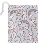 Seamless-pattern-with-cute-rabbit-character Drawstring Pouch (4XL) Back