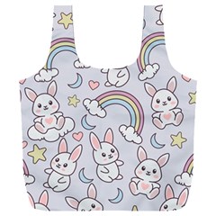 Seamless-pattern-with-cute-rabbit-character Full Print Recycle Bag (xxxl) by Salman4z