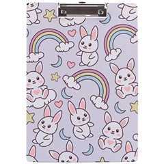 Seamless-pattern-with-cute-rabbit-character A4 Acrylic Clipboard by Salman4z