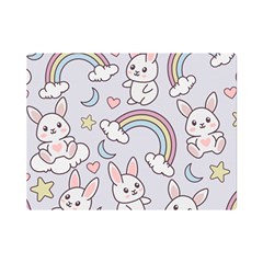 Seamless-pattern-with-cute-rabbit-character Premium Plush Fleece Blanket (mini) by Salman4z