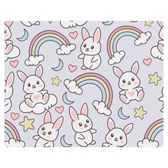 Seamless-pattern-with-cute-rabbit-character Premium Plush Fleece Blanket (medium) by Salman4z