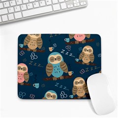 Seamless-pattern-owls-dreaming Small Mousepad by Salman4z