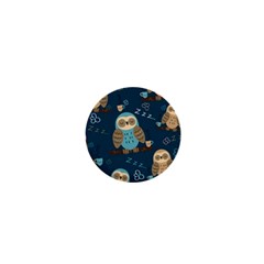 Seamless-pattern-owls-dreaming 1  Mini Buttons by Salman4z