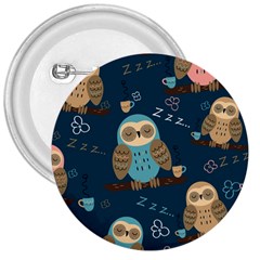 Seamless-pattern-owls-dreaming 3  Buttons