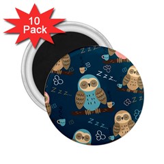 Seamless-pattern-owls-dreaming 2.25  Magnets (10 pack) 