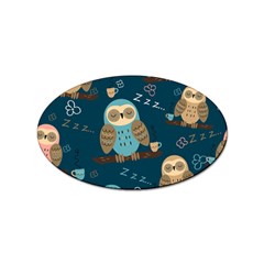 Seamless-pattern-owls-dreaming Sticker Oval (10 Pack) by Salman4z