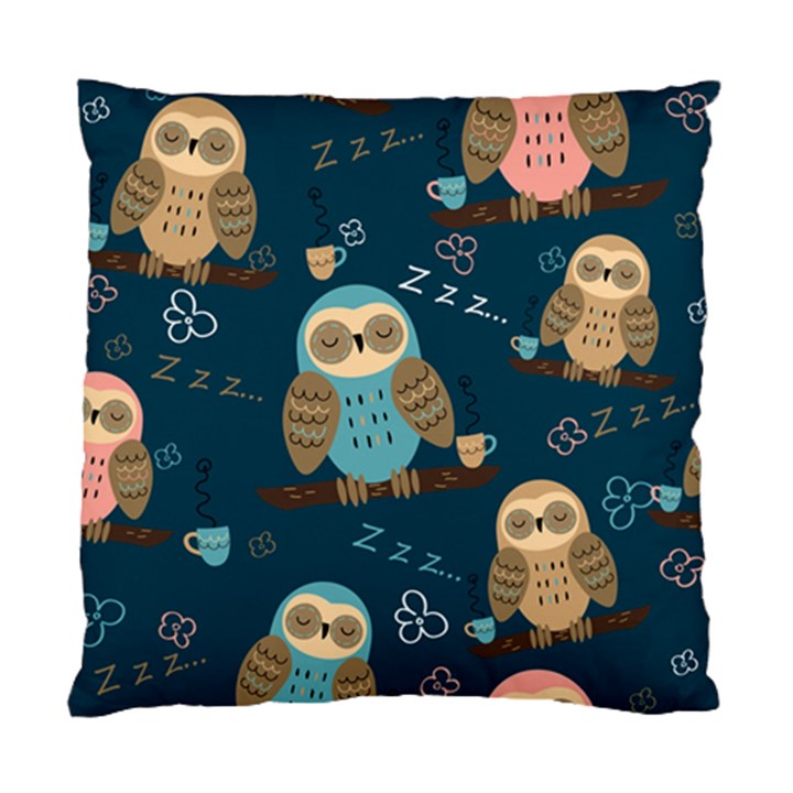 Seamless-pattern-owls-dreaming Standard Cushion Case (One Side)