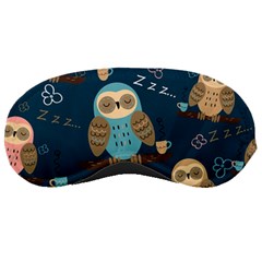 Seamless-pattern-owls-dreaming Sleeping Mask