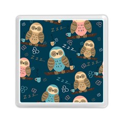 Seamless-pattern-owls-dreaming Memory Card Reader (square) by Salman4z