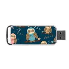 Seamless-pattern-owls-dreaming Portable Usb Flash (one Side) by Salman4z