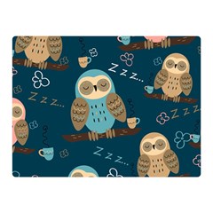 Seamless-pattern-owls-dreaming Two Sides Premium Plush Fleece Blanket (mini) by Salman4z