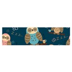 Seamless-pattern-owls-dreaming Oblong Satin Scarf (16  x 60 ) Front