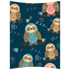 Seamless-pattern-owls-dreaming Back Support Cushion by Salman4z