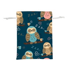 Seamless-pattern-owls-dreaming Lightweight Drawstring Pouch (s) by Salman4z