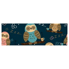 Seamless-pattern-owls-dreaming Banner and Sign 12  x 4 