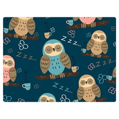 Seamless-pattern-owls-dreaming Two Sides Premium Plush Fleece Blanket (extra Small) by Salman4z