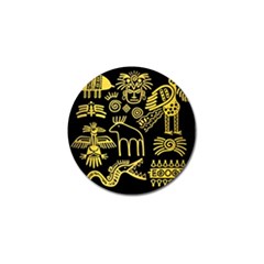 Golden-indian-traditional-signs-symbols Golf Ball Marker (4 Pack) by Salman4z