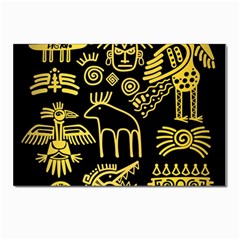 Golden-indian-traditional-signs-symbols Postcard 4 x 6  (pkg Of 10) by Salman4z