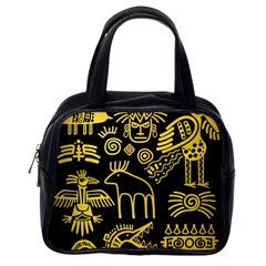 Golden-indian-traditional-signs-symbols Classic Handbag (one Side) by Salman4z