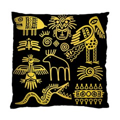 Golden-indian-traditional-signs-symbols Standard Cushion Case (one Side) by Salman4z