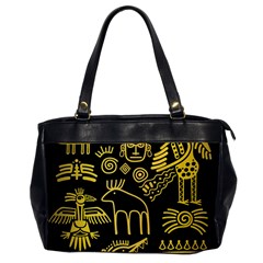 Golden-indian-traditional-signs-symbols Oversize Office Handbag by Salman4z