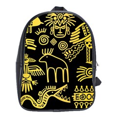 Golden-indian-traditional-signs-symbols School Bag (xl) by Salman4z