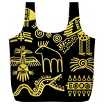 Golden-indian-traditional-signs-symbols Full Print Recycle Bag (XXL) Front