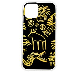 Golden-indian-traditional-signs-symbols Iphone 12 Pro Max Tpu Uv Print Case by Salman4z