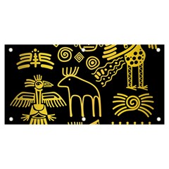 Golden-indian-traditional-signs-symbols Banner And Sign 6  X 3  by Salman4z