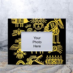 Golden-indian-traditional-signs-symbols White Tabletop Photo Frame 4 x6  by Salman4z