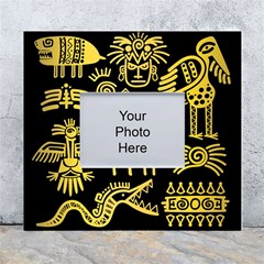 Golden-indian-traditional-signs-symbols White Wall Photo Frame 5  X 7  by Salman4z