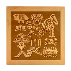 Golden-indian-traditional-signs-symbols Wood Photo Frame Cube by Salman4z